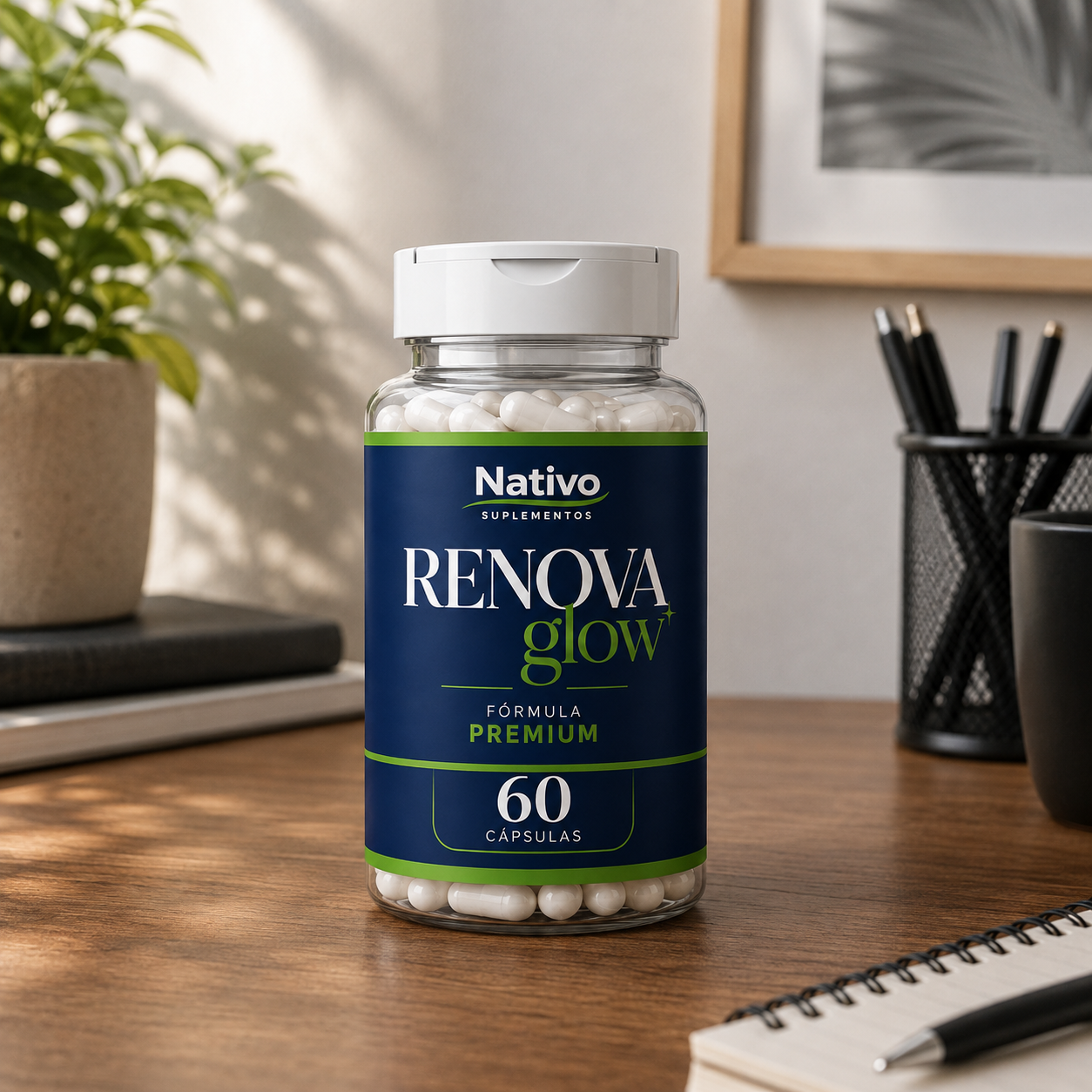 Renova Glow Original 60 Cápsulas - Suplemento Alimentar