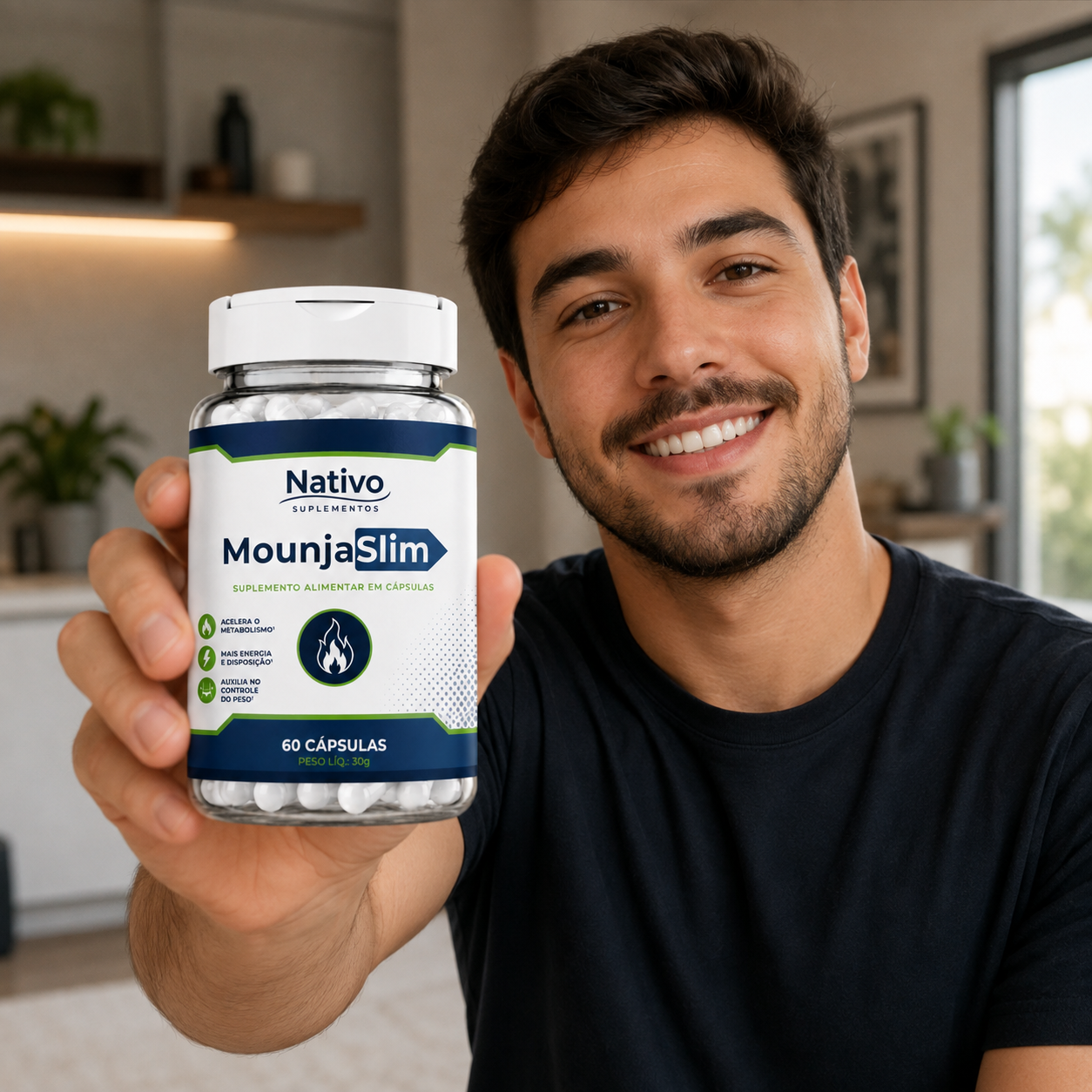 Vitaminas Monjaslim Ultra Slim 60 Cápsulas Sem Sabor