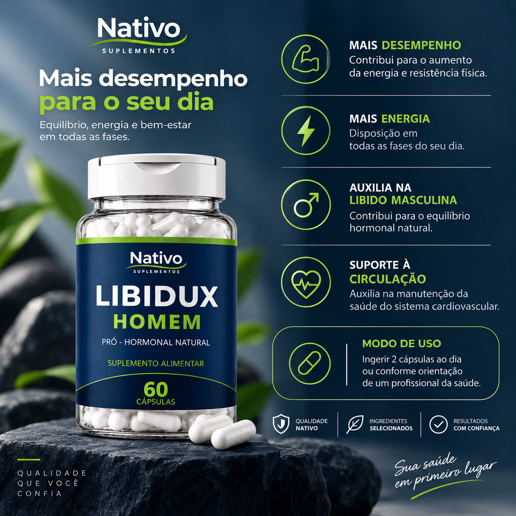 Libidux Homem Dobro de cápsula